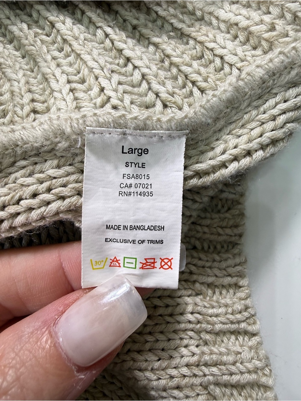 Alya Cream Green Relaxed Crewneck Sweater With Elbow Patches - Picture 6 of 8